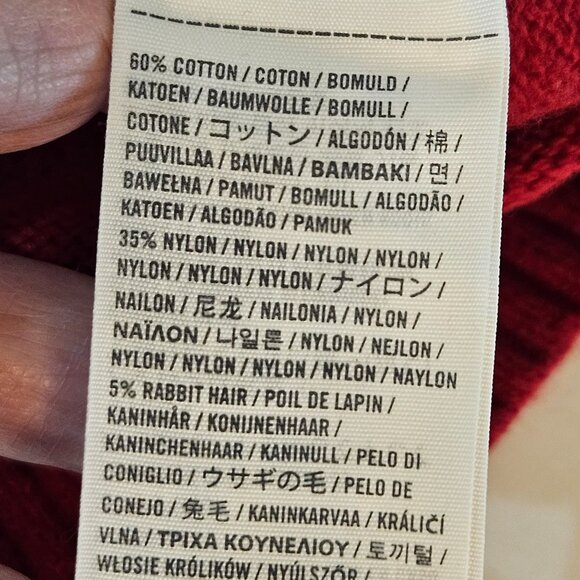 Gilly Hicks Sydney Red Cardigan Sz Small Letter Sweater Button-Up Preppy - Picture 8 of 12